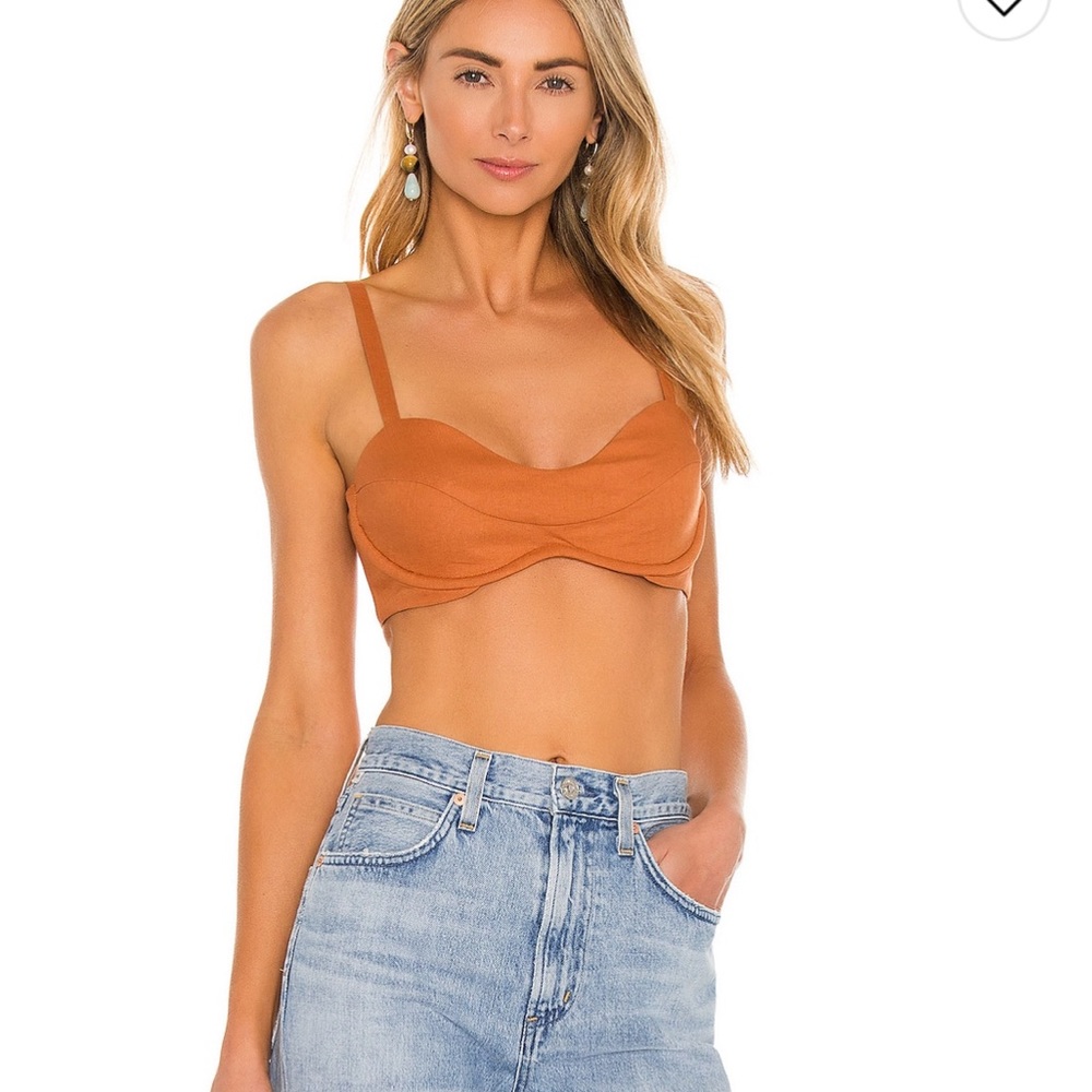 Lovers + Friends Caro top in Terracotta